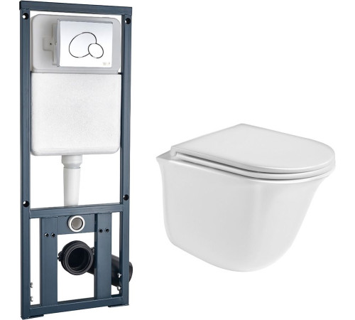 Унитаз WeltWasser Telbach 004 GL-WT + Marberg 410 RD белый глянец/хром