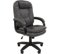 Офисное кресло CHAIRMAN 668LT N черный пластик/экопремиум серый