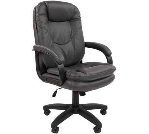 Офисное кресло CHAIRMAN 668LT N черный пластик/экопремиум серый