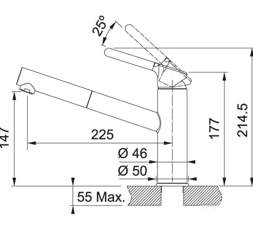 Смеситель Franke Orbit Pull Out 115.0623.055 хром