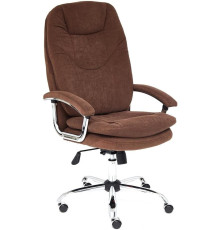 Кресло TetChair Softy LUX флок, коричневый