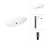 Умывальник Lauter 21571 + Moon 21СK81691C с донным клапаном 21190CH хром