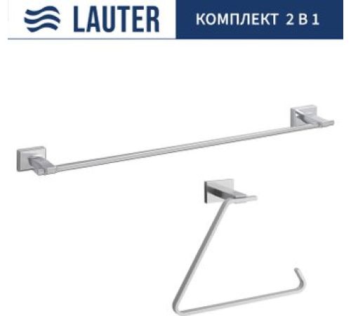 Набор аксессуаров для ванной Lauter 21TS1017 + 21TS1013 Chrome, 2 предмета