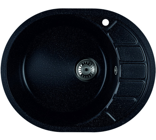 Кухонная мойка Marblan Ovata L черный,с сифоном