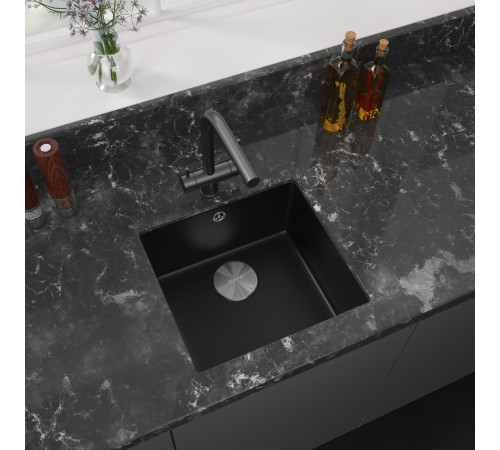 Кухонная мойка ZorG Fast 44 Premium black metallic