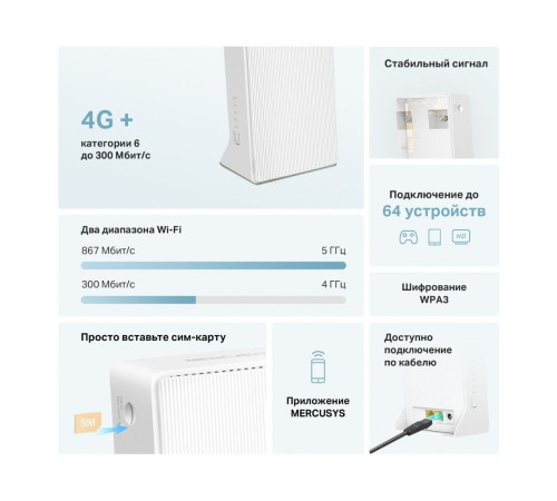 4G Wi-Fi роутер Mercusys MB230-4G