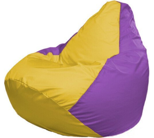 Кресло-мешок Flagman Груша Макси Г2.1-253 сиреневый/желтый