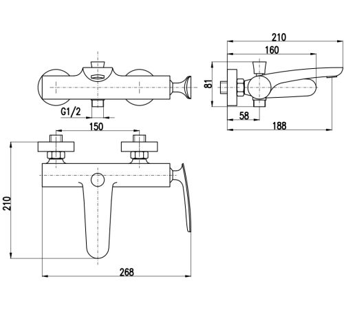 Смеситель Slezak RAV Tigris TG154.5-1