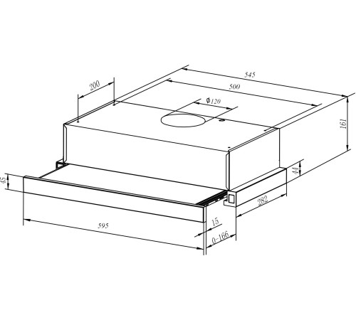 Кухонная вытяжка Weissgauff TEL 06 1M IX