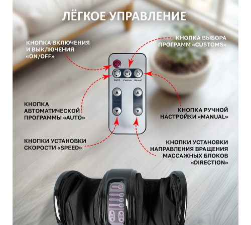 Массажер для ног Atlanta ATH-6365 черный