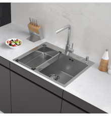 Кухонная мойка ARFEKA Eco AR мойка 600*500, коландер G, дозатор Satin Decor