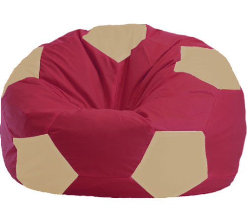 Кресло-мешок Flagman Мяч Стандарт М1.1-304 бордовый/светло-бежевый