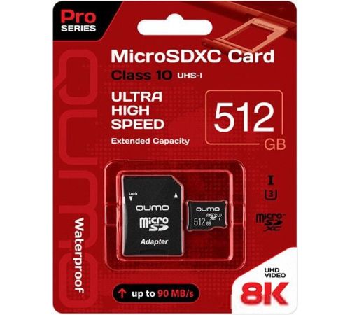Карта памяти QUMO microSDXC QM512GMICSDXC10U3 512GB