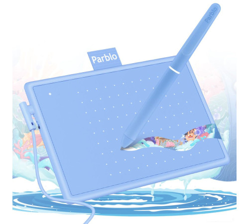 Графический планшет Parblo Ninos N4 голубой