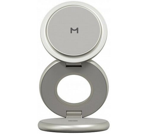 Беспроводное зарядное Magssory Signature Disc Pro для Apple 3 в 1 WCH073 титановый