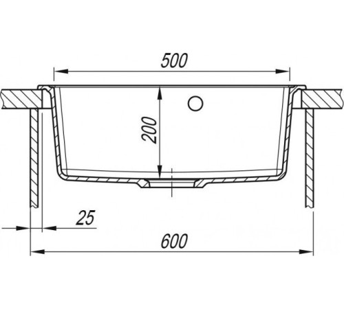 Кухонная мойка ARFEKA Dalago 57 бежевый