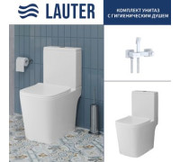 Унитаз напольный Lauter W09 S-TRAP 21900004 + гигиенический душ Glow 21LT0223MW вертикальный выпуск