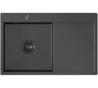 Кухонная мойка Mixline Pro 552922 черный графит, с сифоном