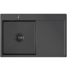 Кухонная мойка Mixline Pro 552922 черный графит, с сифоном