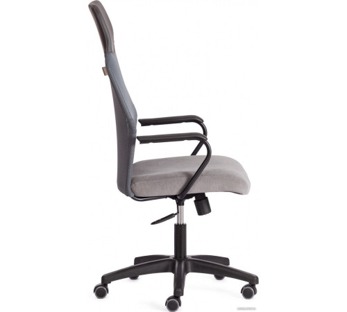 Офисное кресло TetChair Practic флок/кожзам серый