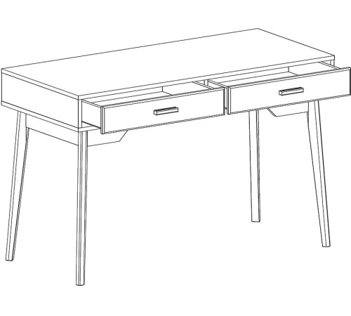Стол Мебельград Калгари дуб натуральный светлый/белый матовый
