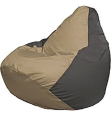 Кресло-мешок Flagman Груша Мега Super Г5.1-81 тёмно-бежевый/тёмно-серый
