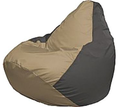 Кресло-мешок Flagman Груша Мега Super Г5.1-81 тёмно-бежевый/тёмно-серый