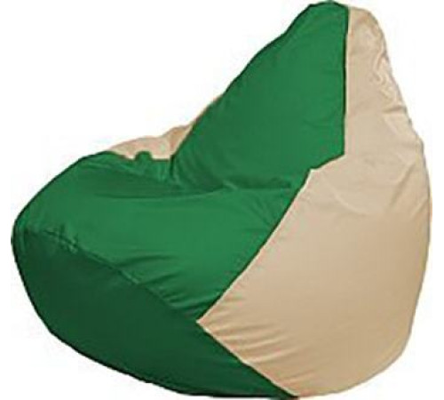 Кресло-мешок Flagman Груша Медиум Г1.1-240 зелёный/светло-бежевый