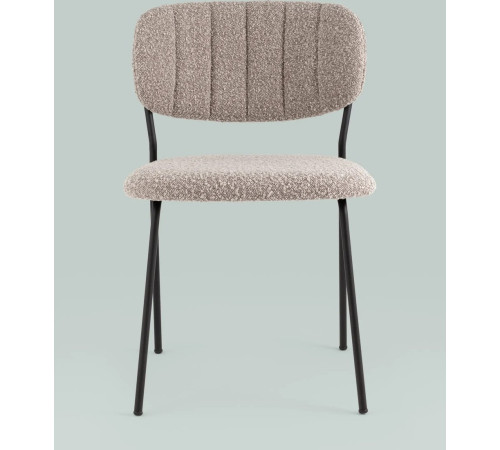 Стул Stool Group Кэрол без подлокотников FDC9003 DC2635-4A grey букле серый/черные ножки