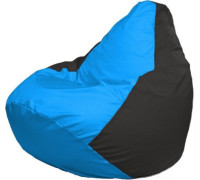 Кресло-мешок Flagman Груша Макси Г2.1-267 черный/голубой