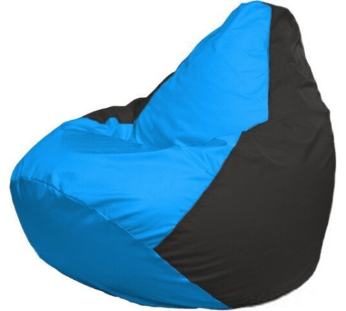 Кресло-мешок Flagman Груша Макси Г2.1-267 черный/голубой
