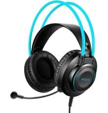 Наушники A4Tech Fstyler FH200U черный/голубой
