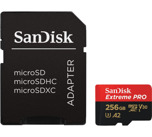 Карта памяти SanDisk Extreme PRO microSDXC SDSQXCD-256G-GN6MA 256GB с адаптером