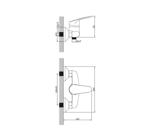 Смеситель Diadonna D80-220124