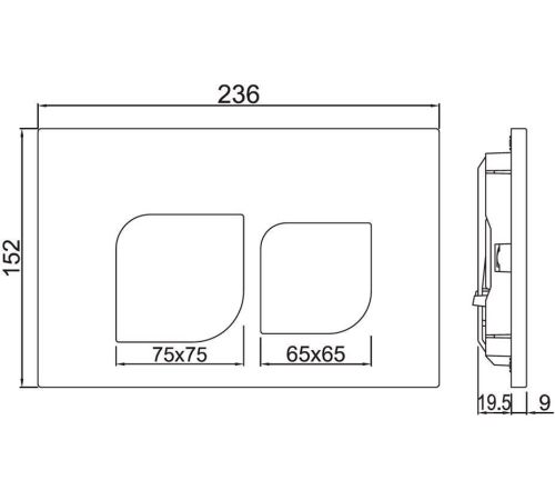 Панель смыва Jaquar JCP-CHR-852415