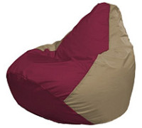 Кресло-мешок Flagman Груша Мини L Г0.1-301 бордовый/темно-бежевый