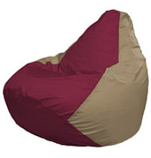 Кресло-мешок Flagman Груша Мини L Г0.1-301 бордовый/темно-бежевый