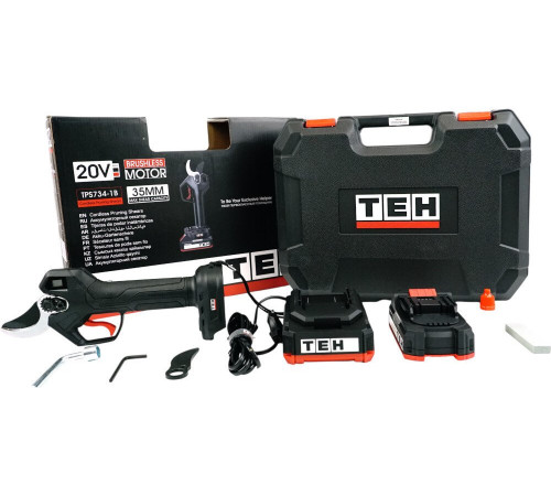 Секатор TEH TPS734-1B с 1-им АКБ, кейс