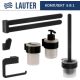 Набор аксессуаров для ванной Lauter 21TS3019 + 21TS3021 + 21TS3011 + 21TS3015 + 21TS3004 + 21TS3023 Matt Black, 6 предметов
