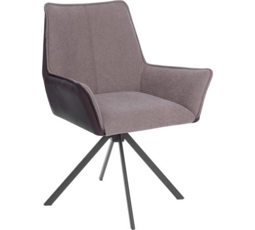 Стул с подлокотниками TetChair Мурано опора 360 велюр/букле HYP/экокожа, бежевый/коричневый