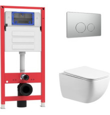 Унитаз подвесной Oliveeka OL-MQ1216R22-BN никель матовый