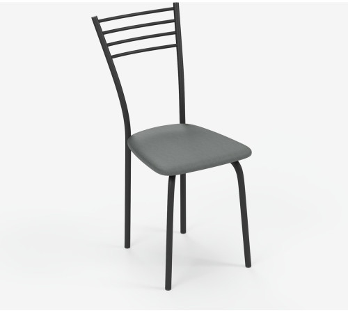Стул Mio Tesoro Сигма серый/черный