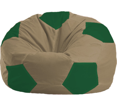 Кресло-мешок Flagman Мяч Стандарт М1.1-94 бежевый/зеленый