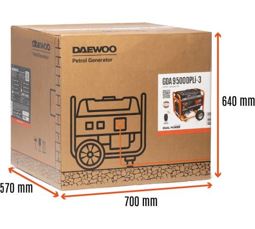 Бензиновый генератор Daewoo Power GDA 9500DPLi-3