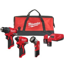 Milwaukee M12 BLPP3A-202B 4933499694 шуруповерт, винтоверт, фонарь, 2 АКБ, сумка