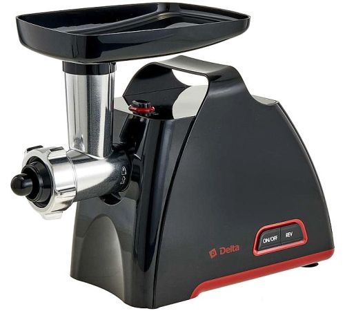 Мясорубка Delta DL-6105M черный/красный