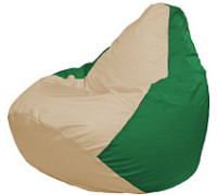 Кресло-мешок Flagman Груша Мега XXXL Г3.1-147 светло-бежевый/зеленый