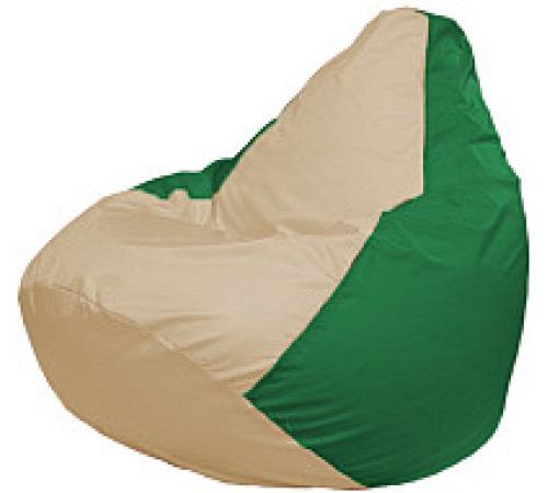Кресло-мешок Flagman Груша Мега XXXL Г3.1-147 светло-бежевый/зеленый