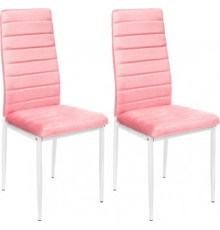 Стул Mio Tesoro Джия DC-060KD 2 шт, розовый/белый