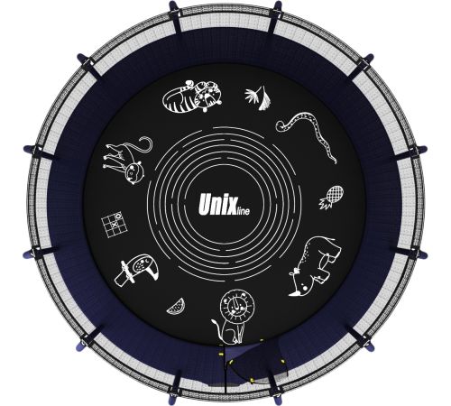 Батут Unix Line Supreme Game 14ft синий